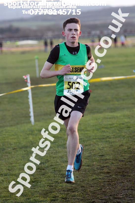 Mens under-17s North Eastern Cross Country, Redcar. Photo:  David T. Hewitson/Sports for All Pics